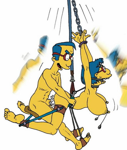 420px x 495px - Milhouse tries a Bondage sesion with his mother, Seeing as how his father  left them Milhouse has to do his work. â€“ Simpsons Porn