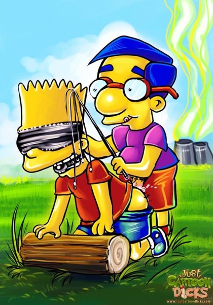 420px x 601px - it looks like milhouse vanhuoton is giving bart simpson a good fucking up  the arse while giving him the whip ans bart is enjoying it. â€“ Simpsons Porn
