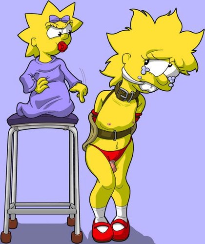 420px x 500px - Maggie treating Lisa like a slave. Lisa, is bound, has a dildo stuck in  her, and crying. â€“ Simpsons Porn