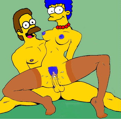 Porno Ned Flanders - Decent Ned Flanders doesn't mind fucking Marge while she's dressed in hot  nylons â€“ Simpsons Porn