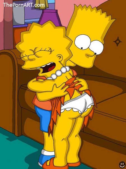 Bart is horny so he want to hug lisa to take a sneak peak on her panties an...