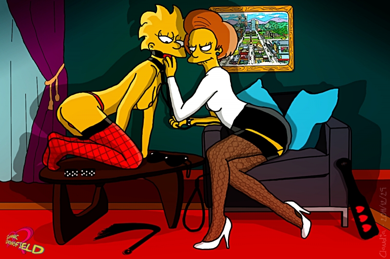 Simpsons Incest - Edna Krabappel and Lisa try BDSM fun â€“ Simpsons Porn