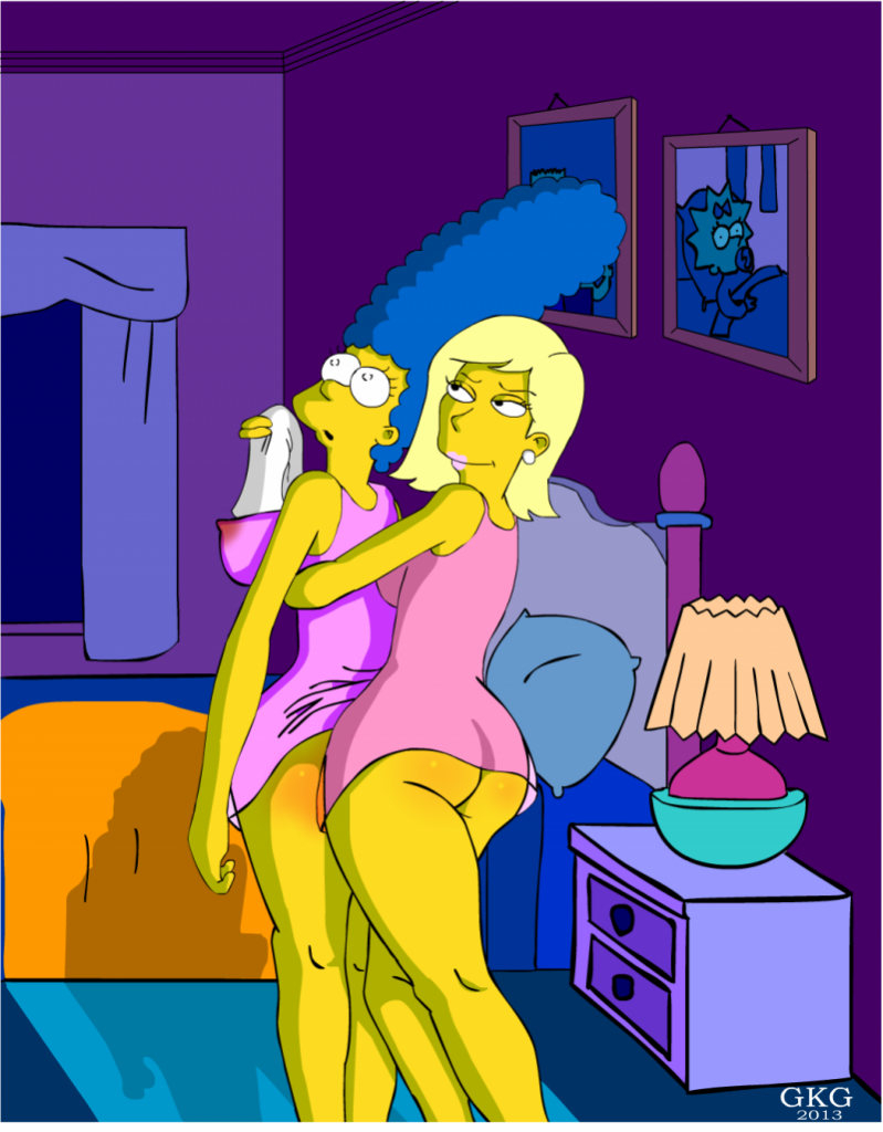 Simpsons Toon Lesbian Sex - Marge Simpson and Becky ready to night lesbian fun â€“ Simpsons Porn